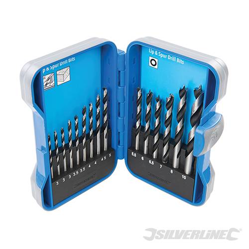 Lip & Spur Drill Bit Set 15pce 3 - 10mm 708580