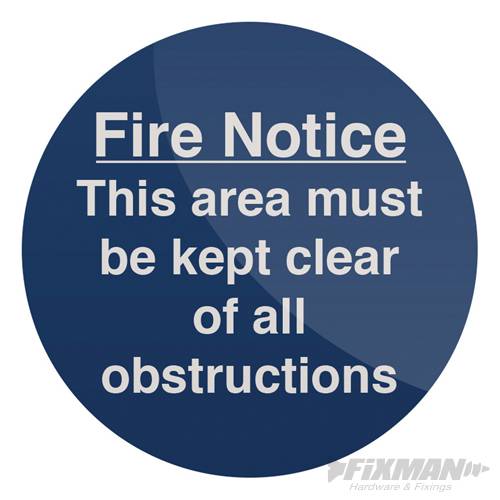 Fixman This Area Must Be Kept Clear Sign 150 x 150mm 709547