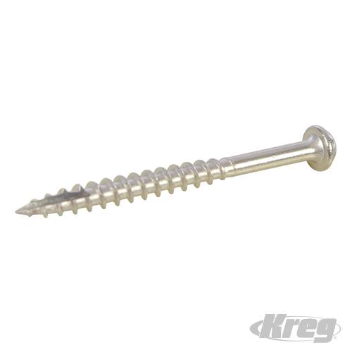 Kreg S/Steel Pocket-Hole Screws Washer Head Coarse No.8 x 2-1/2" 250pk 722860