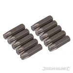 T40 Cr-V Screwdriver Bits 10pk T40 733238
