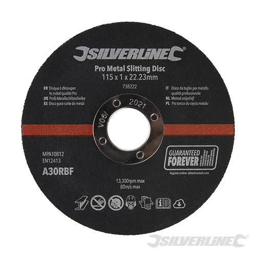 Pro Metal Slitting Disc 10pk 115 x 1 x 22.23mm 738222