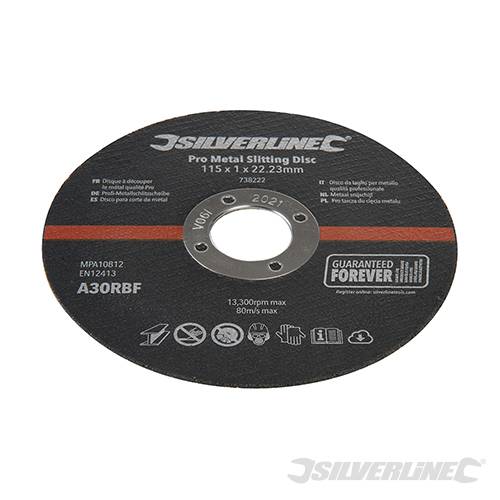 Pro Metal Slitting Disc 10pk 115 x 1 x 22.23mm 738222 - Image 2