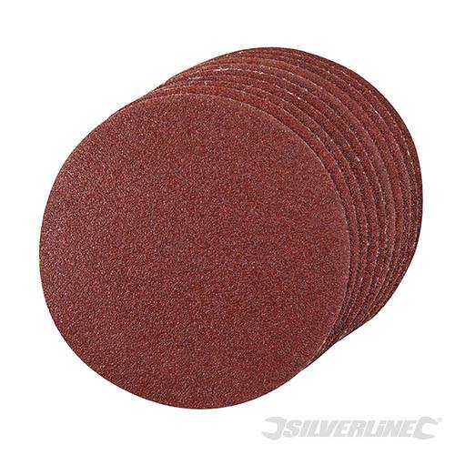 Silverline Hook & Loop Discs 125mm 10pk 125mm 60 Grit 743259