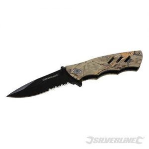 Folding Camouflage Pocket Knife 195mm 746410