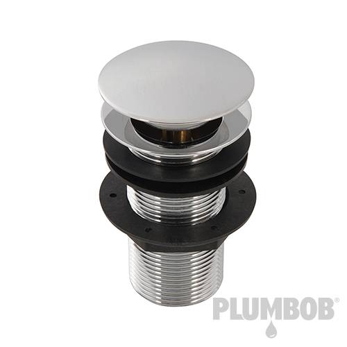 Plumbob Quick-clac Chrome-Plated Brass Basin Plug Unslotted 1-1/4" (32mm) 761674