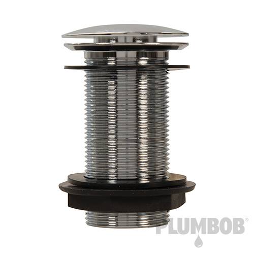 Plumbob Quick-clac Chrome-Plated Brass Basin Plug Unslotted 1-1/4" (32mm) 761674 - Image 2