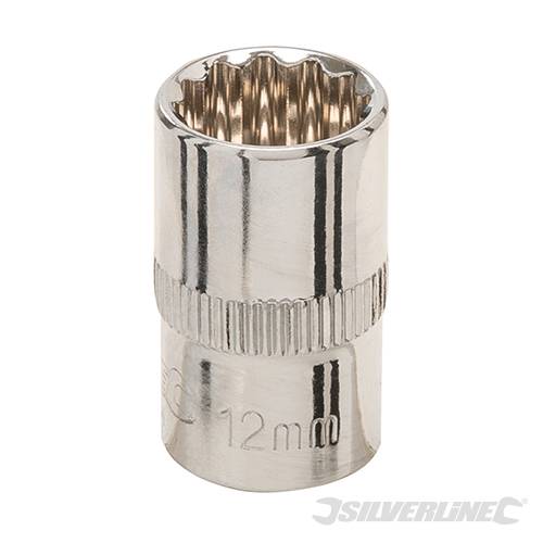 Silverline Socket 3/8" Drive 12pt Metric 12mm 765262 - Image 2