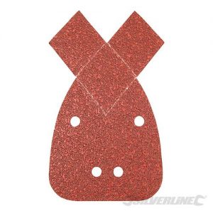 Hook & Loop Detail Sander Sheets with 2 Tips 140mm 10pk 80 Grit 766555