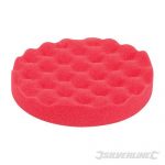 Silverline Hook & Loop Contoured Foam Polishing Head 150mm Ultra-Soft Red 773097