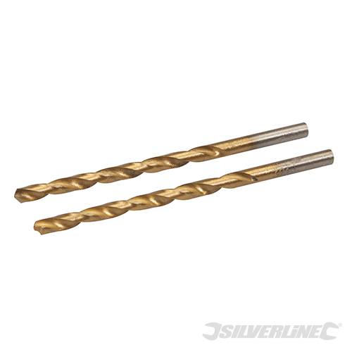 Silverline HSS Titanium-Coated Drill Bits 2pk 3.5mm 794314