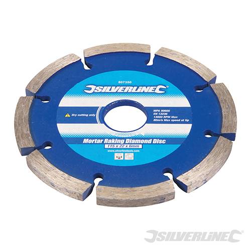 Mortar Raking Diamond Blade 2pk 115 x 22.23mm Segmented Rim 807350 - Image 2