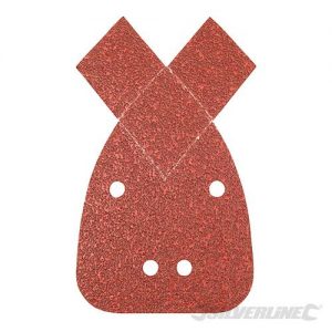 Hook & Loop Detail Sander Sheets with 2 Tips 140mm 10pk 40 Grit 826292