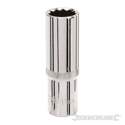 Silverline Deep Socket 1/2" Drive 12pt Metric 17mm 835589 - Image 2