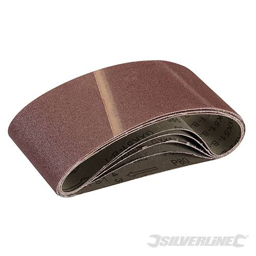 Sanding Belts 75 x 457mm 5pk 80 Grit 862553