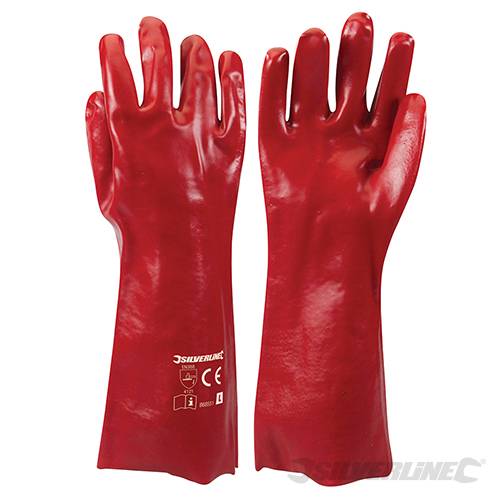 Red PVC Gauntlets L 9 868551