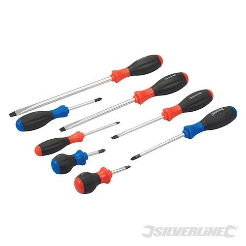 Mechanics/engineers pattern screwdrivers with non-slip ergonomic soft-grip handl - 868610