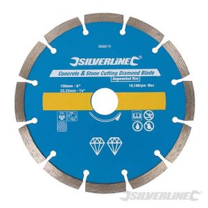 Concrete & Stone Cutting Diamond Blade 150 x 22.23mm Segmented Rim 868619
