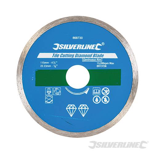 Tile Cutting Diamond Blade 115 x 22.23mm Continuous Rim 868730
