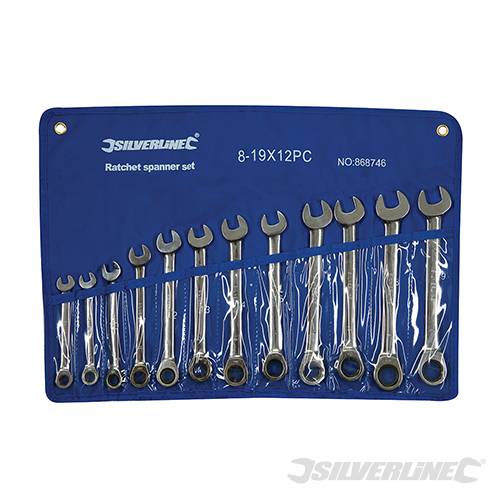 Fixed Head Ratchet Spanner Set 12pce 8 - 19mm 868746