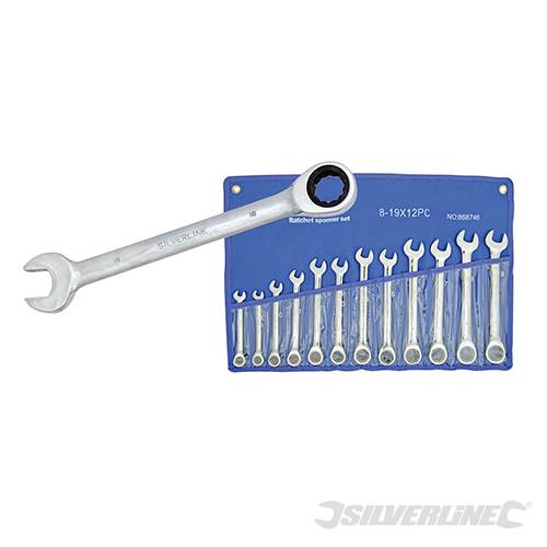 Fixed Head Ratchet Spanner Set 12pce 8 - 19mm 868746 - Image 2