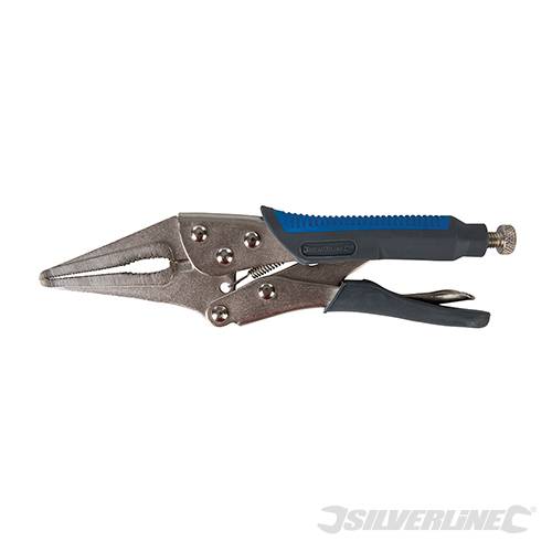 Silverline Self Locking Soft-Grip Long Nose Pliers 230mm 868847 - Image 2