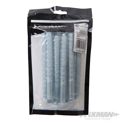 Fixman Concrete Masonry Bolts 10pk M12 x 130mm 886787 - Image 3