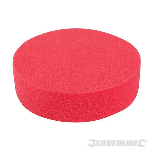 Silverline Hook & Loop Foam Polishing Head 150mm Ultra-Soft Red 908944 - Image 2