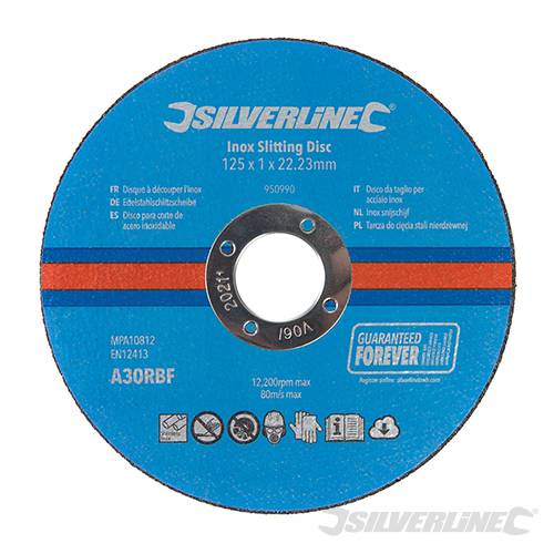 Inox Slitting Discs 10pk 125 x 1 x 22.23mm 950990