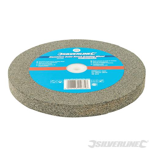 Silverline Aluminium Oxide Bench Grinding Wheel 200 x 20mm Medium 965366