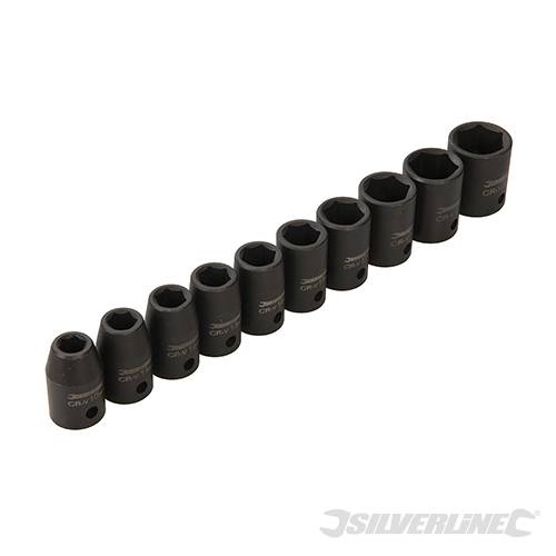 Impact Socket Set 1/2" Drive 6pt Metric 10pce 10 - 22mm 970814 - Image 3