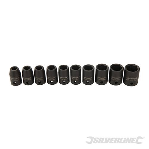 Impact Socket Set 1/2" Drive 6pt Metric 10pce 10 - 22mm 970814 - Image 7