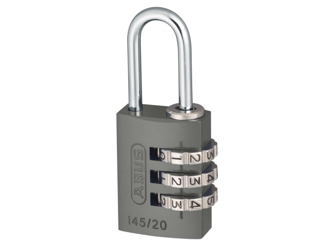 145/20 20mm Aluminium Combination Padlock Titanium 46576 ABU14520TIT