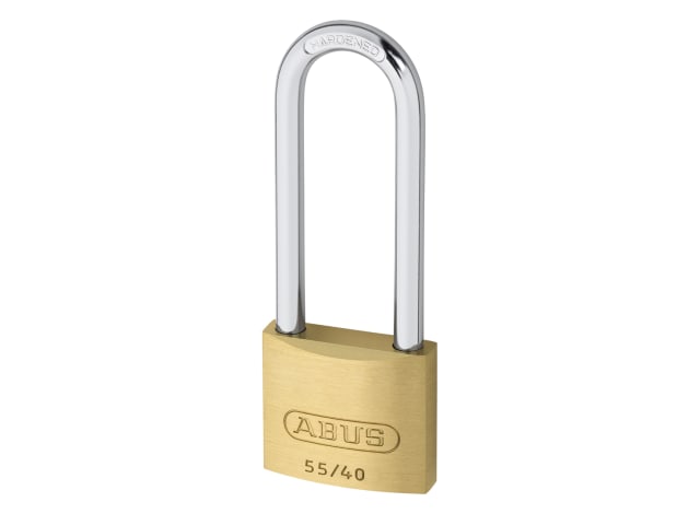 55/40mm Brass Padlock 63mm Long Shackle ABU5540LS63