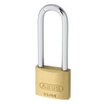 55/40mm Brass Padlock 63mm Long Shackle Carded ABU5540LS63C