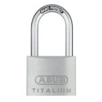 64TI/40mm TITALIUM Padlock 40mm Long Shackle Keyed Alike KA6411 ABUKA54579