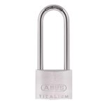 64TI/50mm TITALIUM Padlock 80mm Long Shackle Keyed Alike KA6511 ABUKA56209