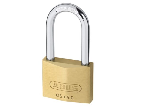 65/40mm Brass Padlock 40mm Long Shackle Carded ABU6540LS40C