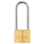 65/40mm Brass Padlock 63mm Long Shackle Carded ABU6540LS63C