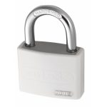 T65AL/40mm My Lock Aluminium Padlock White Keyed Alike 6401 ABUKA49947