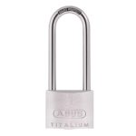 80TI/40mm TITALIUM Padlock 63mm Long Shackle Carded ABU80TI4063C