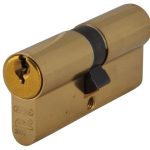 E60NP Euro Double Cylinder Polished Brass 40mm / 50mm Box ABUE60B4050