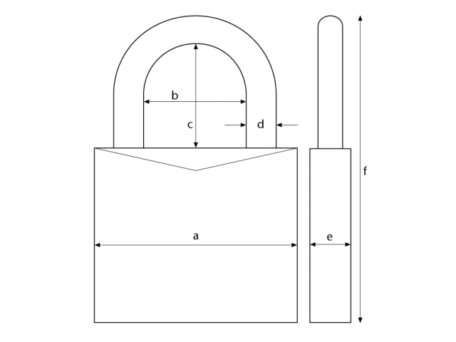 90RK/50mm TITALIUM Padlock Closed Shackle Keyed Alike 2745 ABUKA56991 - Image 2