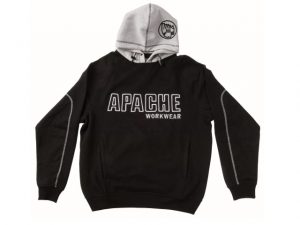 Hooded Sweatshirt Black / Grey - L (46in) APAHOODBGL