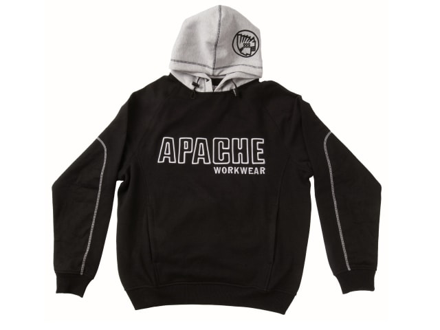 Hooded Sweatshirt Black / Grey - XL (48in) APAHOODBGXL