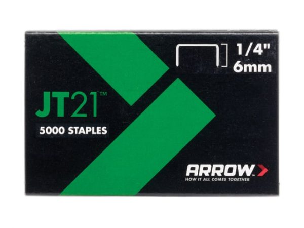 JT21 T27 Staples 6mm (1/4in) Box 5000 ARRJT2114