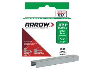 JT21 T27 Staples 8mm ( 5/16in) Box 5000 ARRJT21516