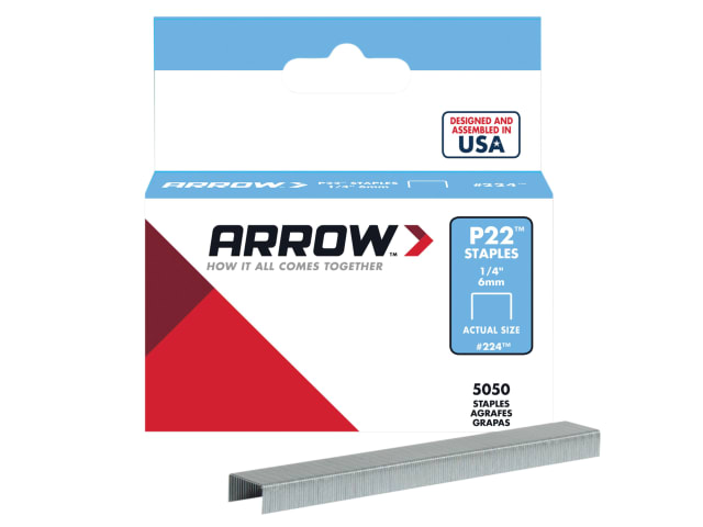 P22 Staples 6mm (1/4in) Box 5050 ARRP2214