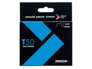 T50 Staples 6mm (1/4in) Pack 5000 (4 x 1250) ARRT5014
