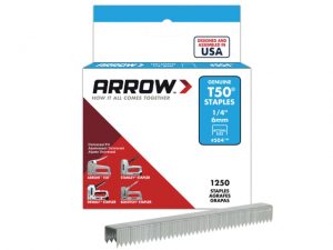 T50 Staples 6mm (1/4in) Box 1250 ARRT5014S
