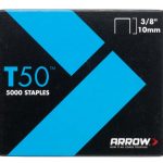 T50 Staples 10mm (3/8in) Pack 5000 (4 x 1250) ARRT5038